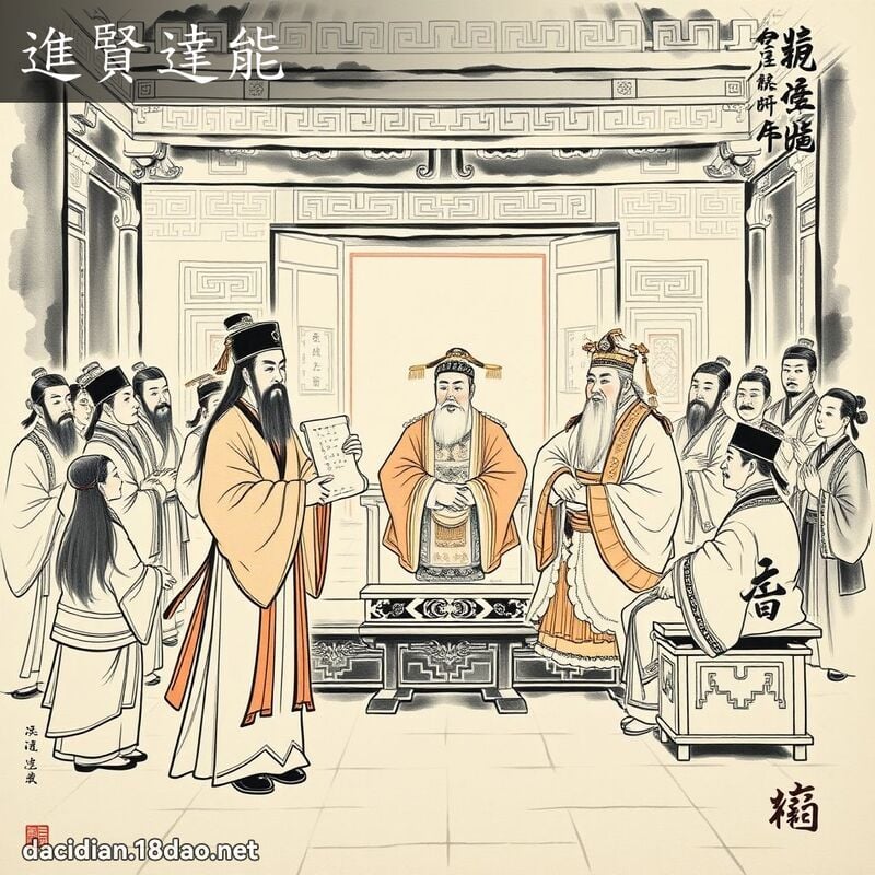 进贤达能 配图