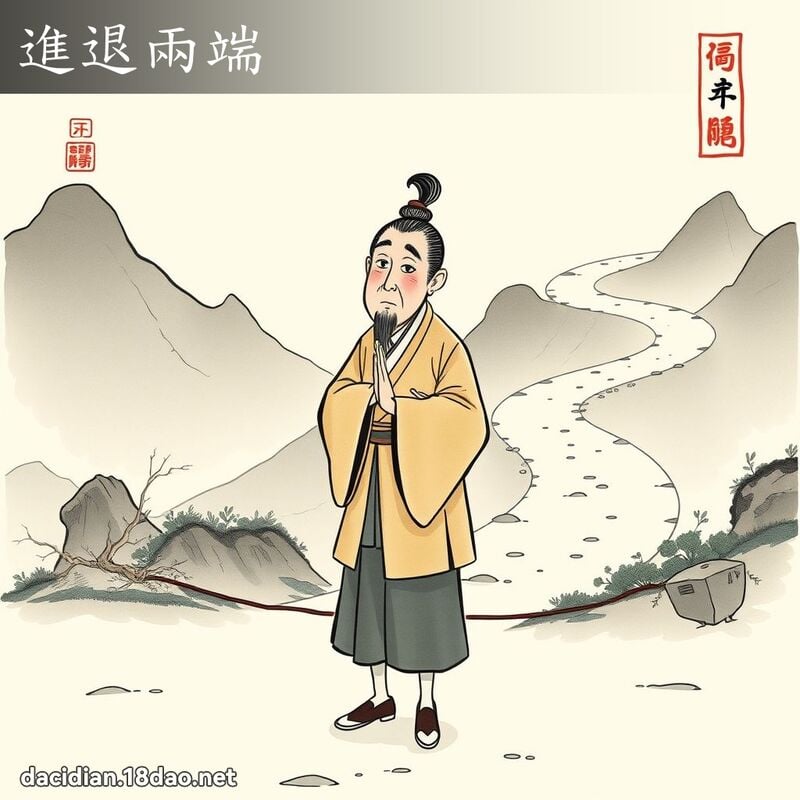进退两端 配图
