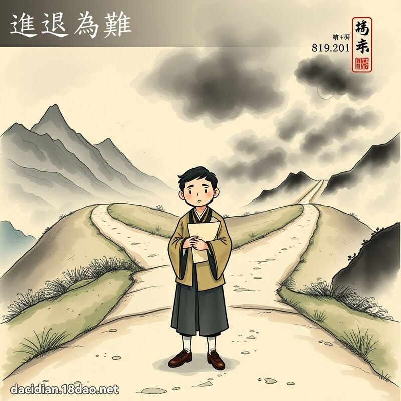 进退为难 配图