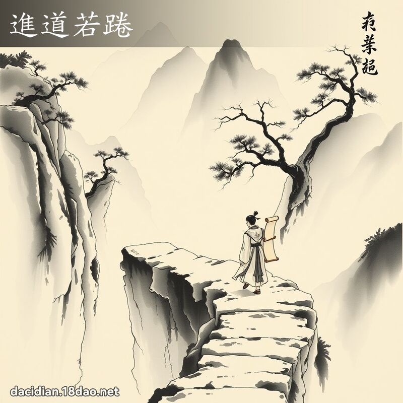 进道若踡 配图