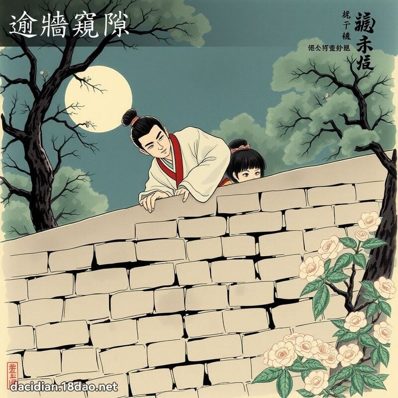 逾牆窺隙 配图