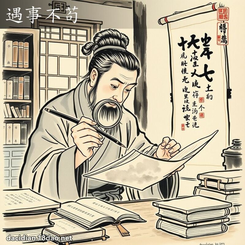 遇事不苟 配图