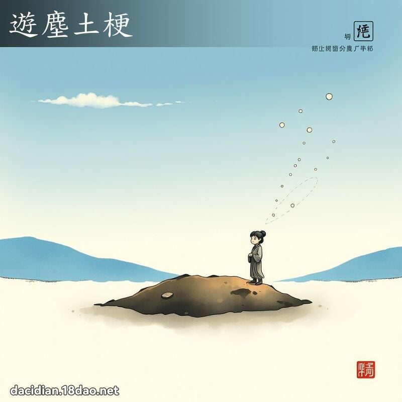 遊塵土梗 配图