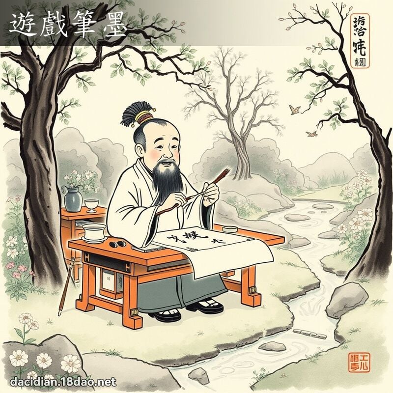 遊戲筆墨 配图