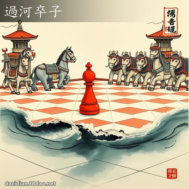 過河卒子 配图