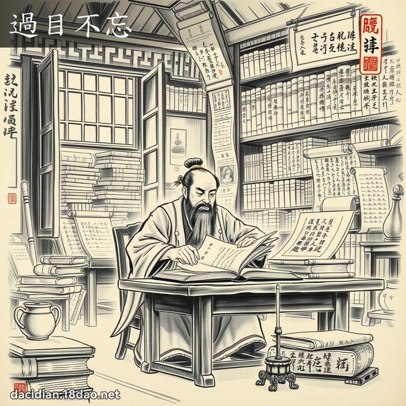 過目不忘 配图