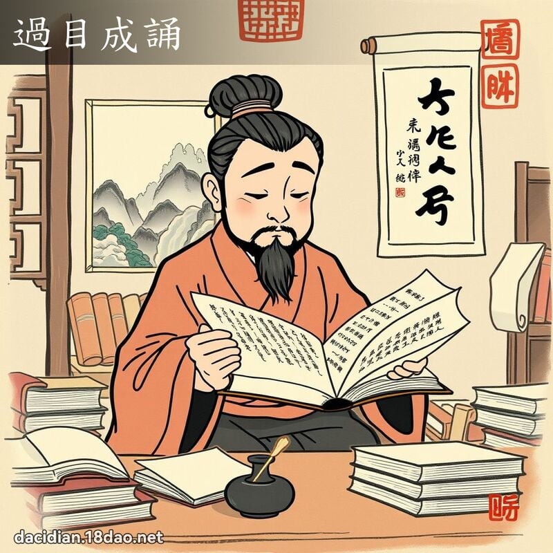 過目成誦 配图