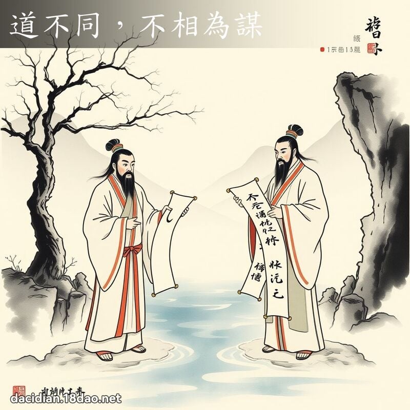 道不同,不相为谋 配图