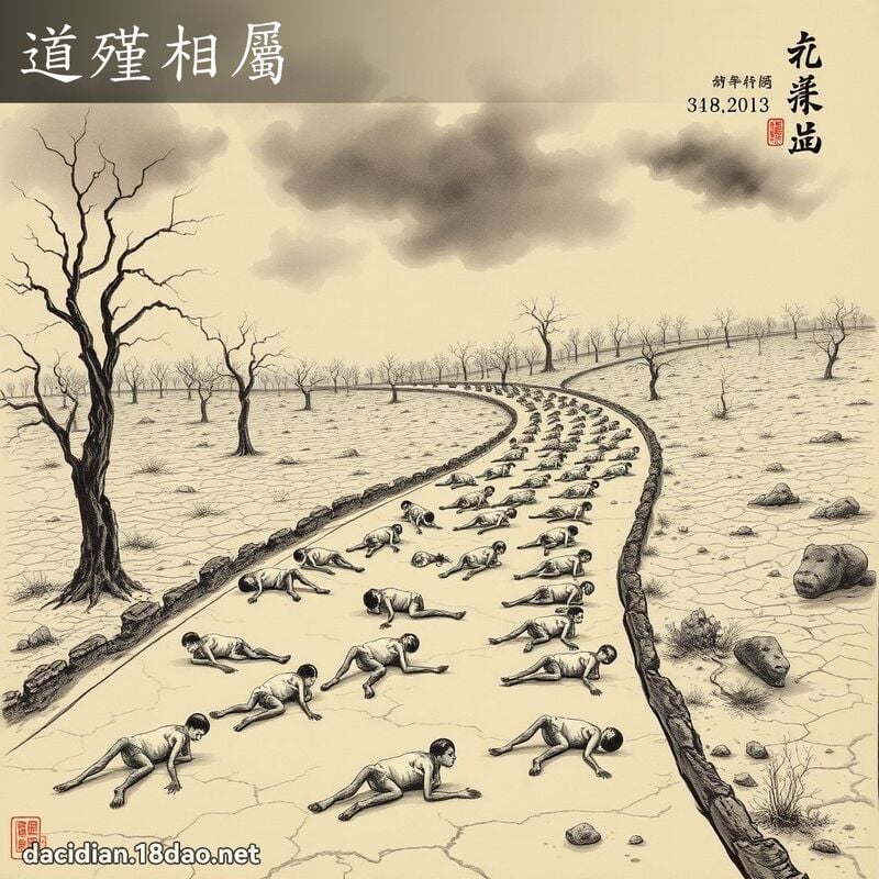 道殣相属 配图