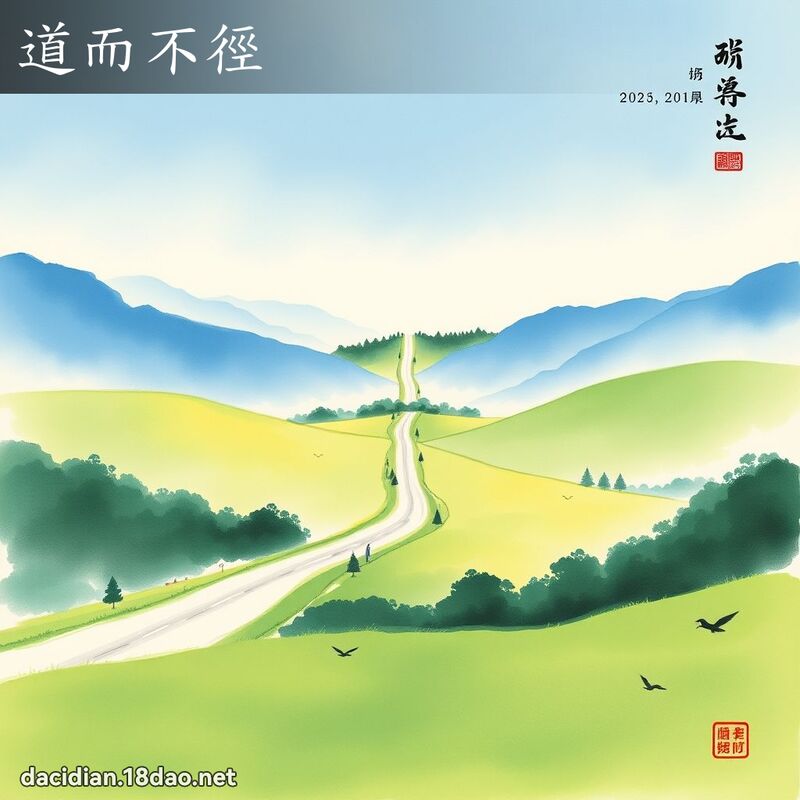 道而不径 配图