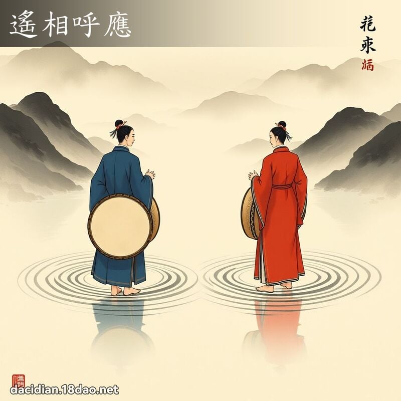 遙相呼應 配图