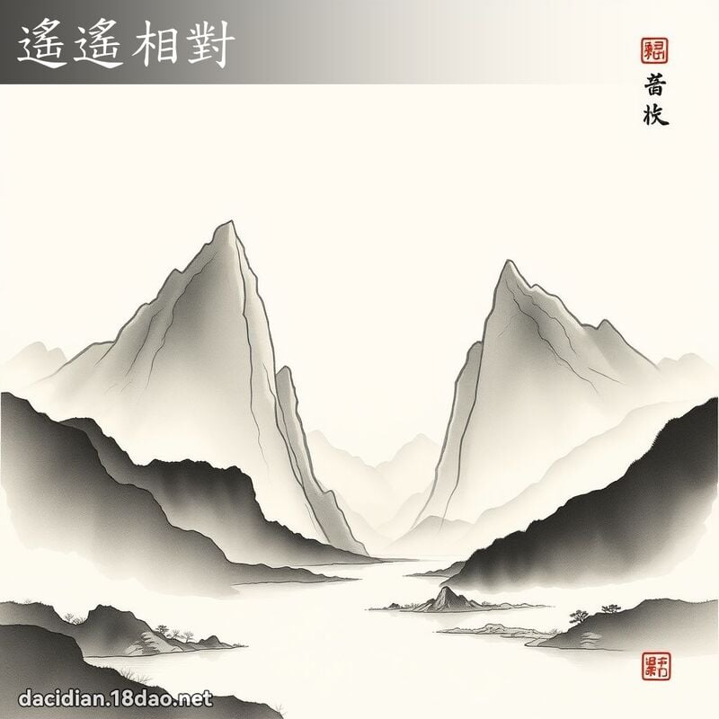 遙遙相對 配图
