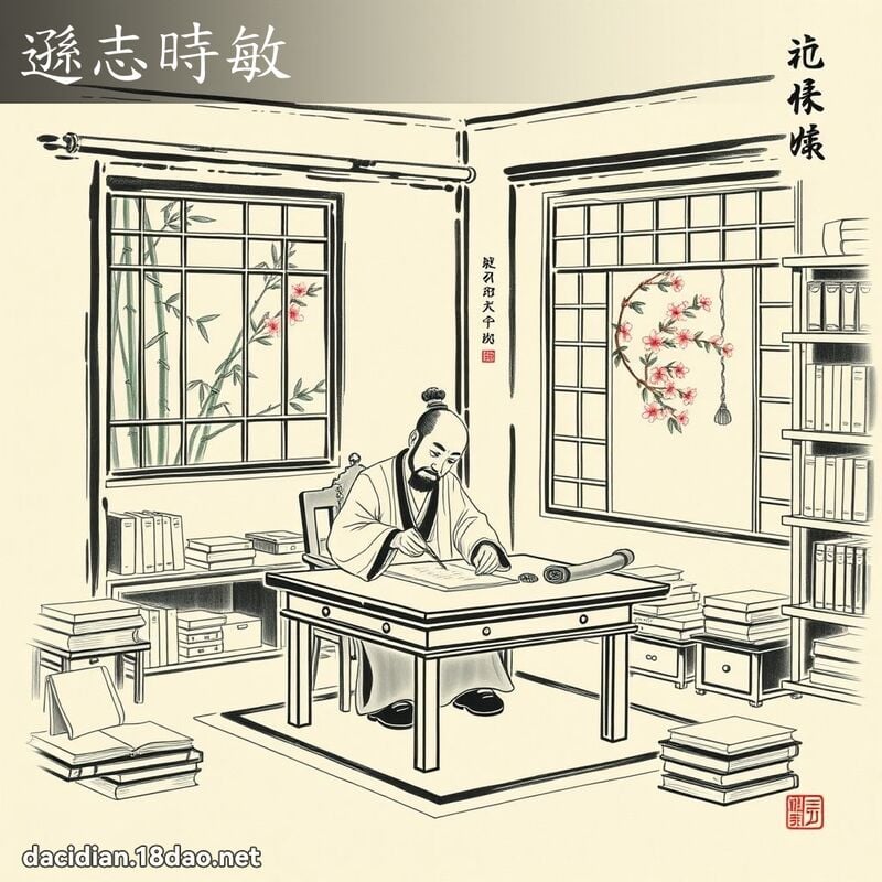 遜志時敏 配图