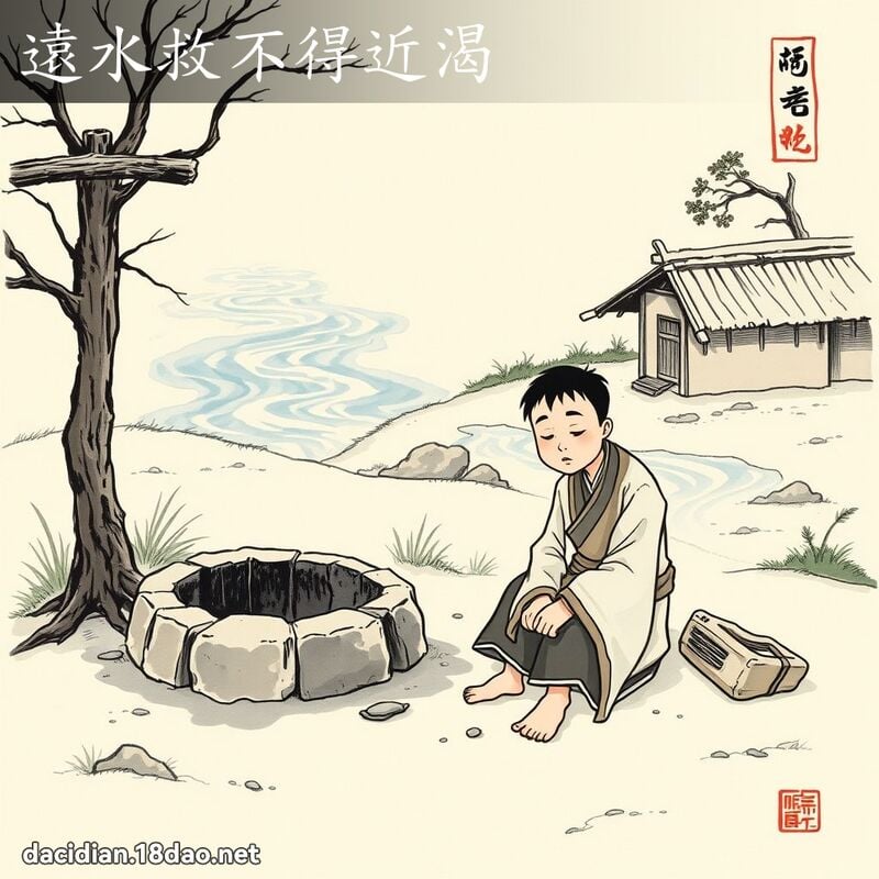 遠水救不得近渴 配图
