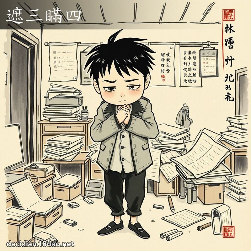 遮三瞞四 配图