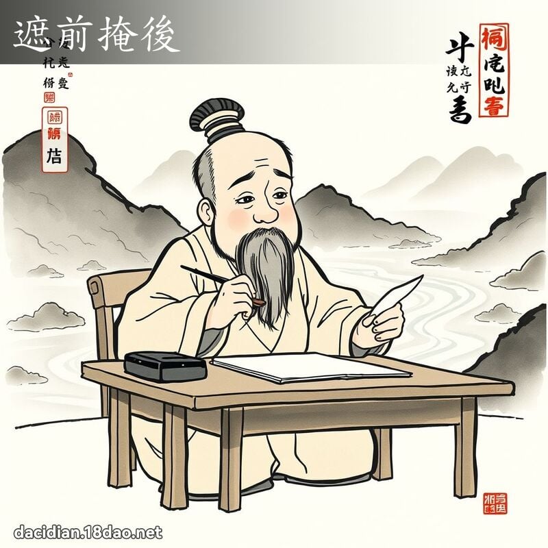 遮前掩後 配图
