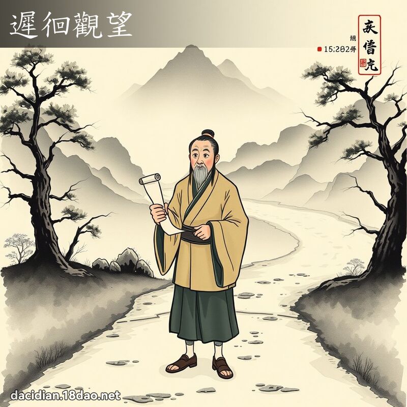 遲徊觀望 配图