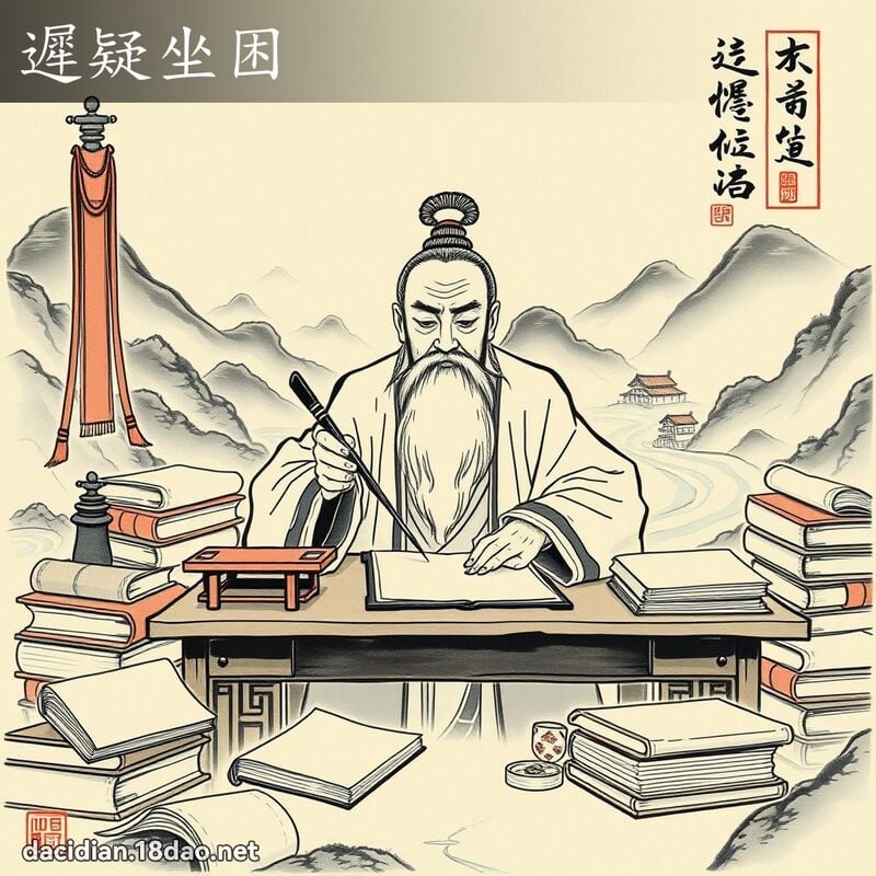 遲疑坐困 配图
