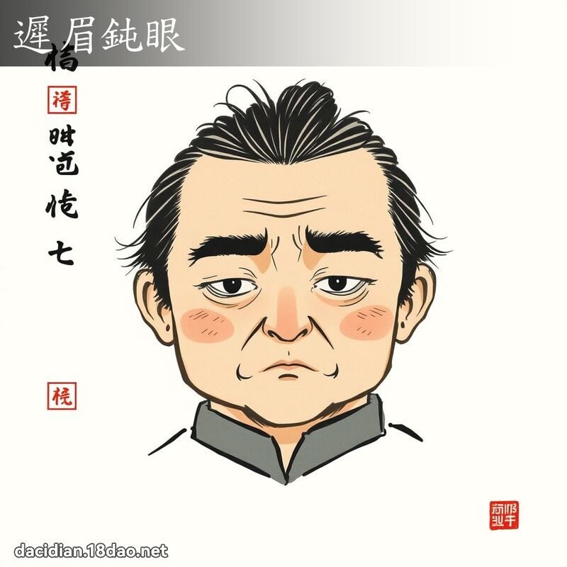遲眉鈍眼 配图