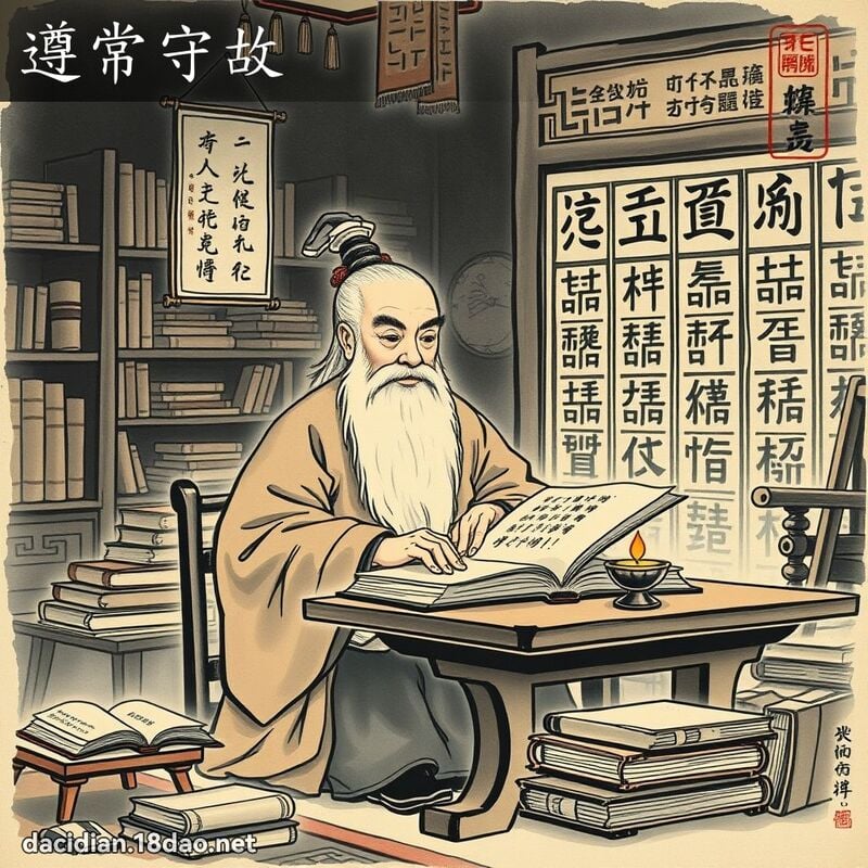遵常守故 配图
