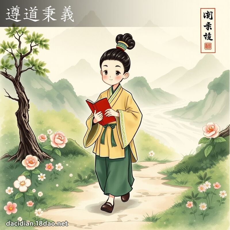 遵道秉義 配图