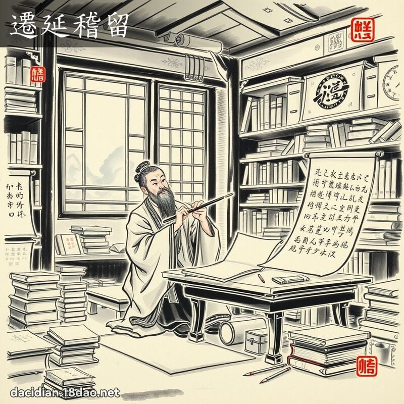 遷延稽留 配图