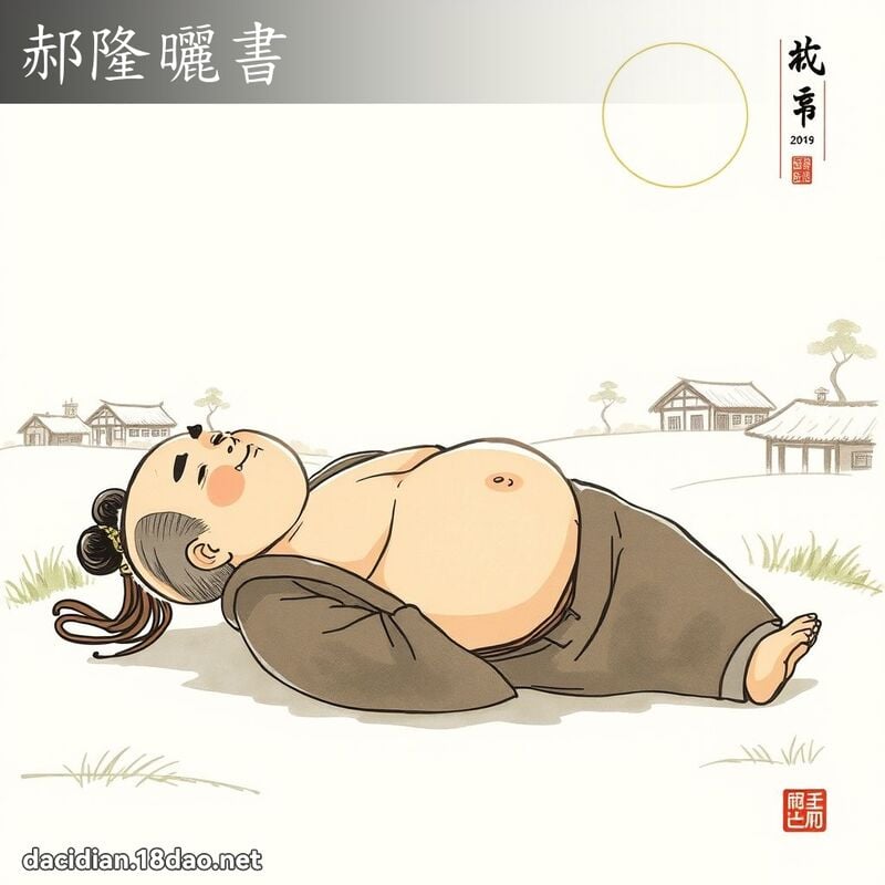 郝隆曬書 配图