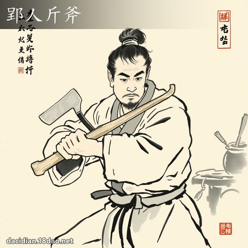 郢人斤斧 配图
