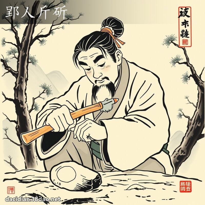 郢人斤斫 配图