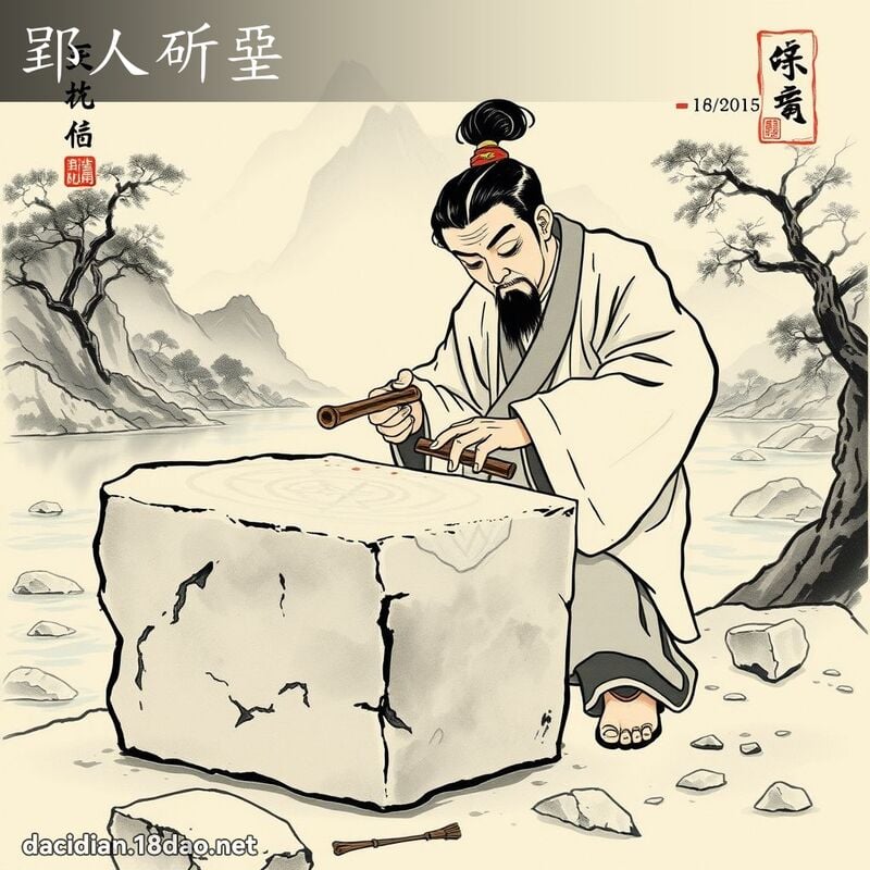 郢人斫堊 配图