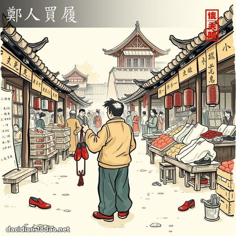 鄭人買履 配图