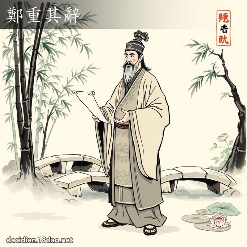 鄭重其辭 配图