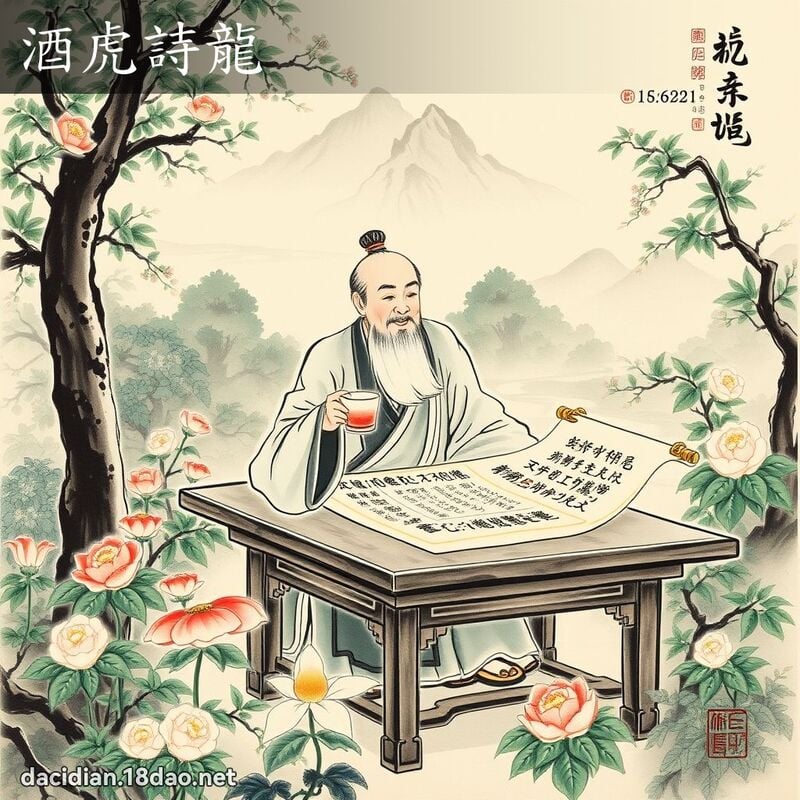 酒虎詩龍 配图