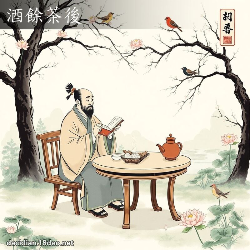 酒餘茶後 配图
