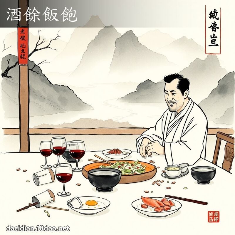 酒餘飯飽 配图