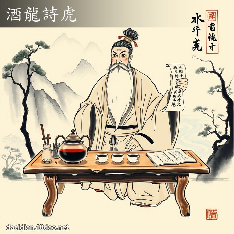 酒龍詩虎 配图