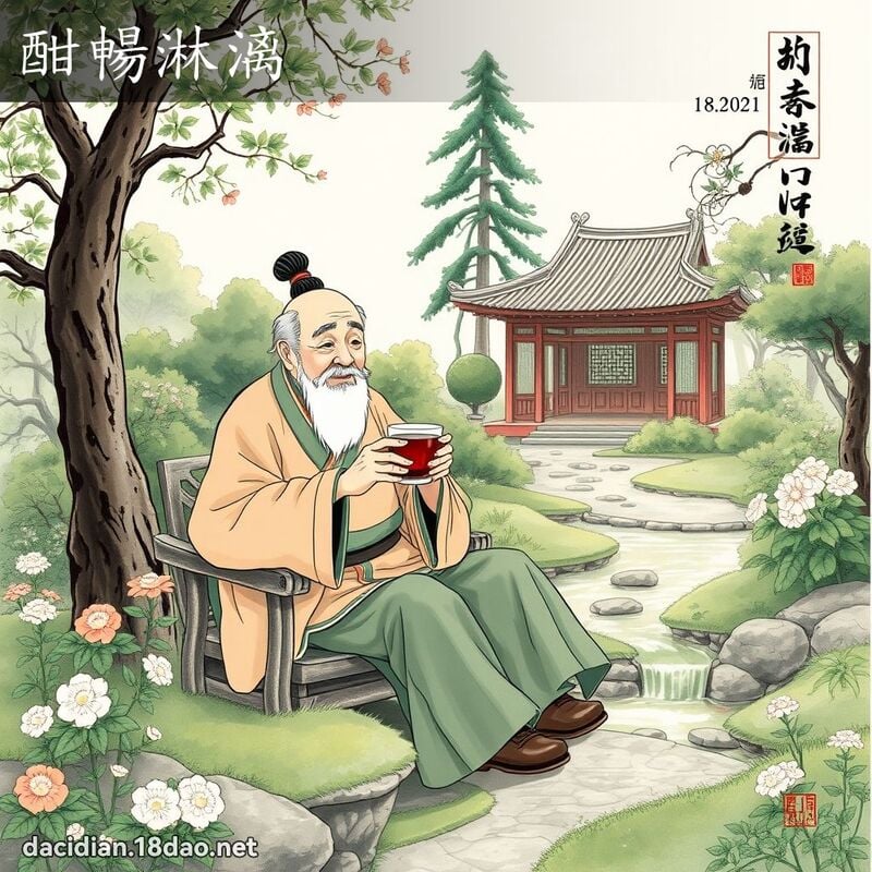 酣暢淋漓 配图