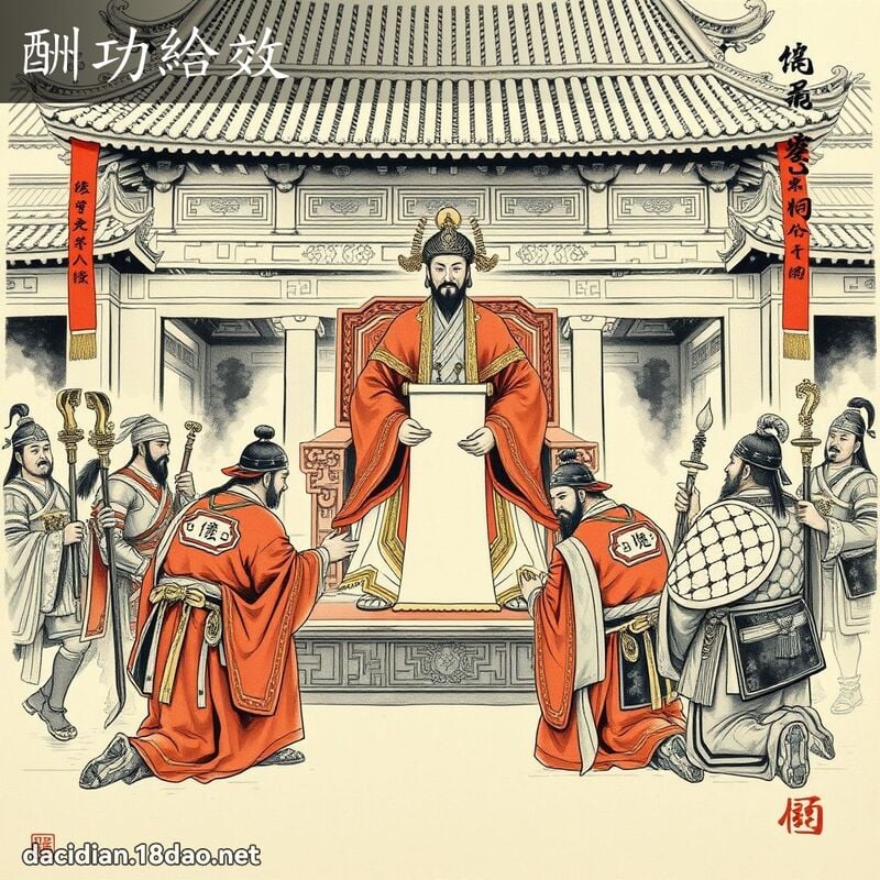 酬功給效 配图