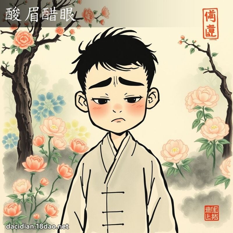 酸眉醋眼 配图