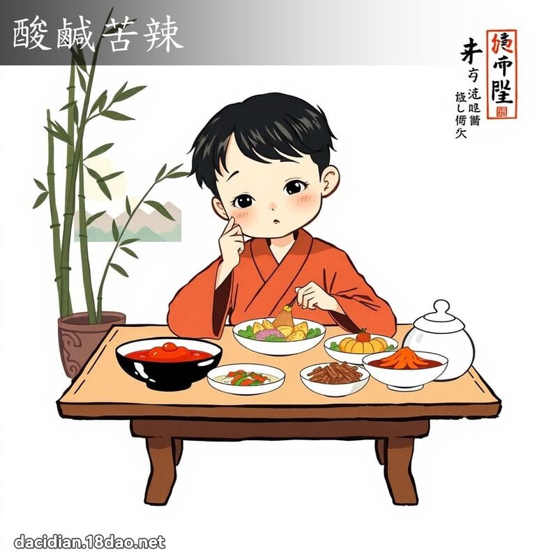 酸鹹苦辣 配图