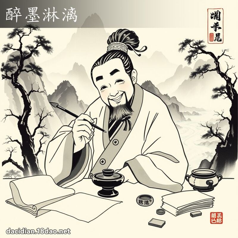 醉墨淋漓 配图