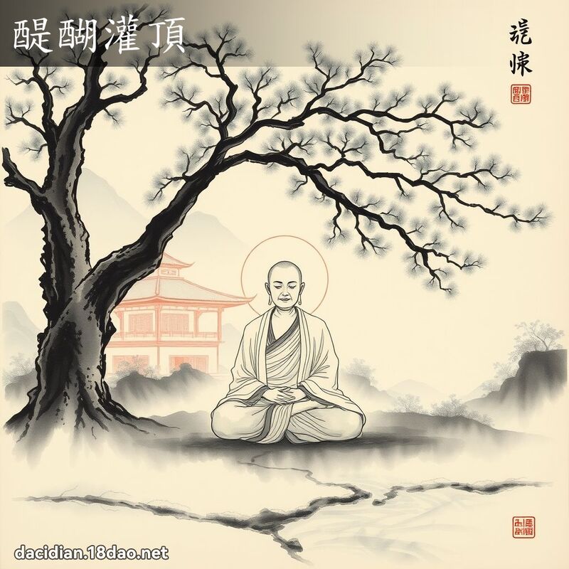 醍醐灌頂 - 中華成語配圖