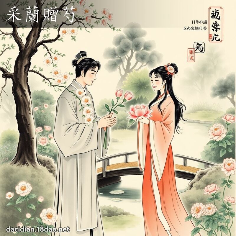采蘭贈芍 配图
