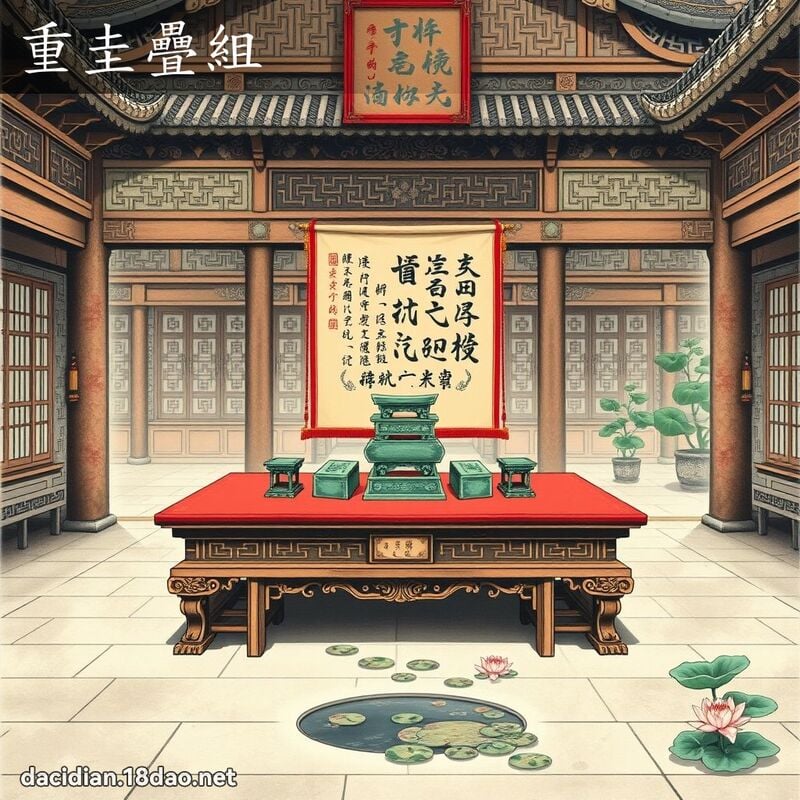 重圭疊組 配图