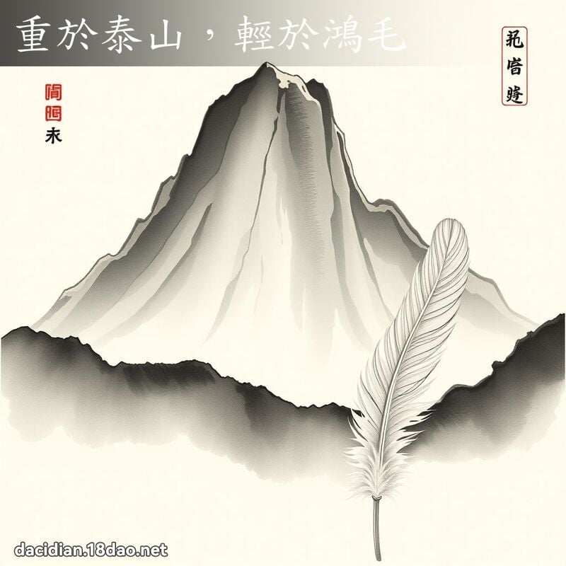 重於泰山,輕於鴻毛 配图
