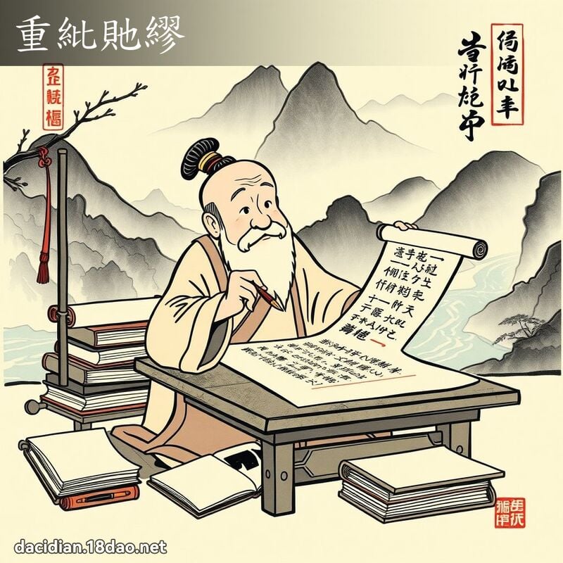 重紕貤繆 配图