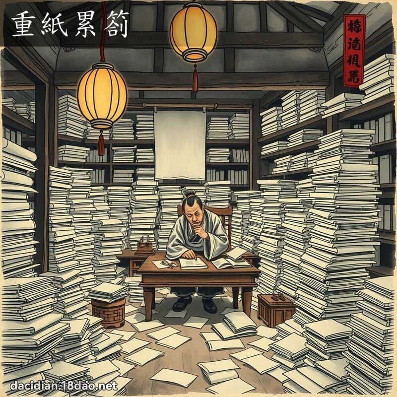 重紙累劄 配图