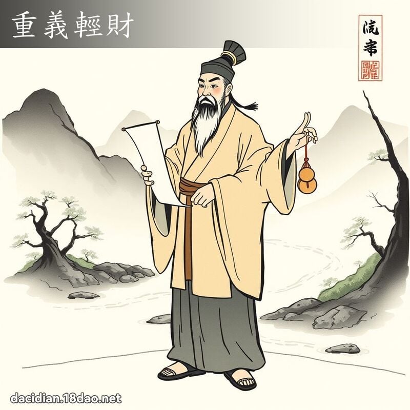 重義輕財 配图
