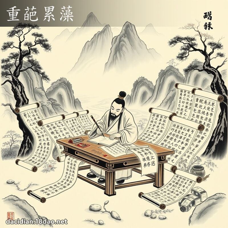 重葩累藻 配图