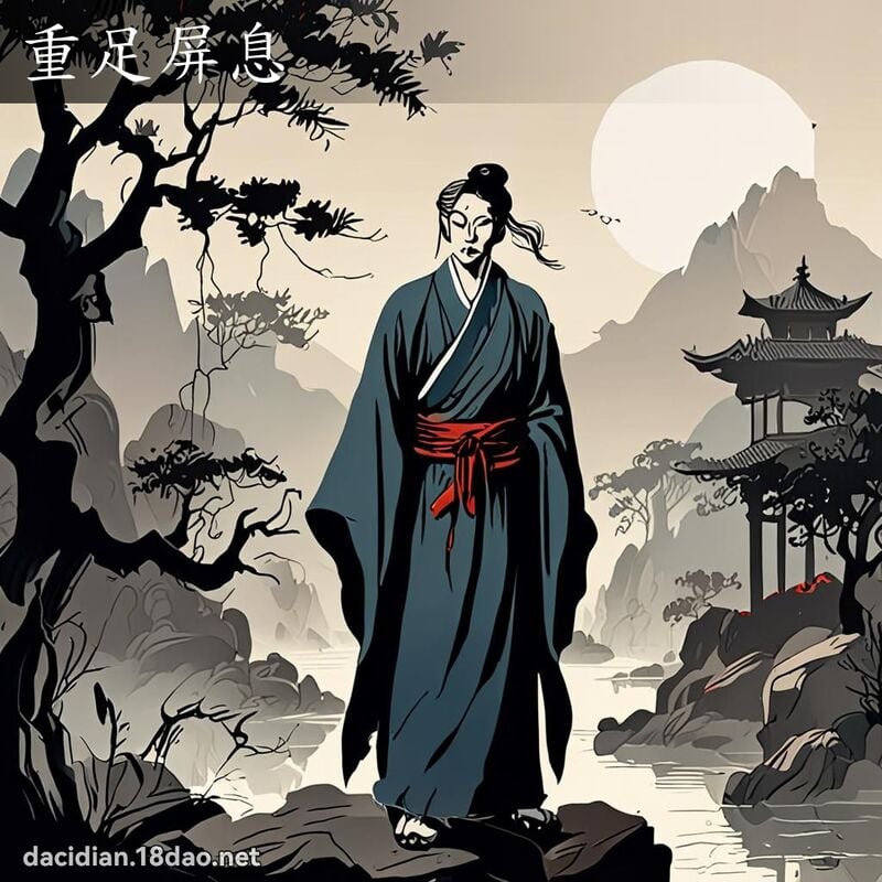重足屏息 配图